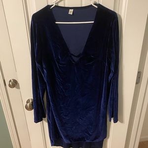 navy velvet dress